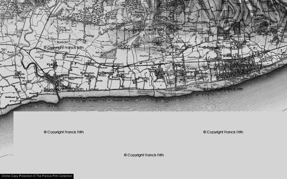 Old Map of West Kingston, 1895 in 1895