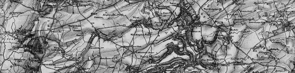 Old map of West Kington Wick in 1898