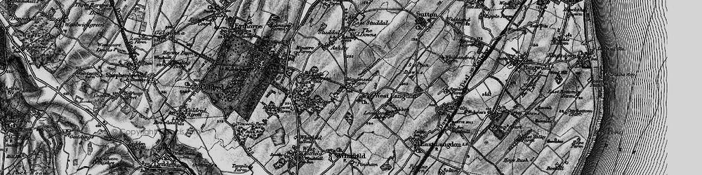 Old map of West Langdon in 1895