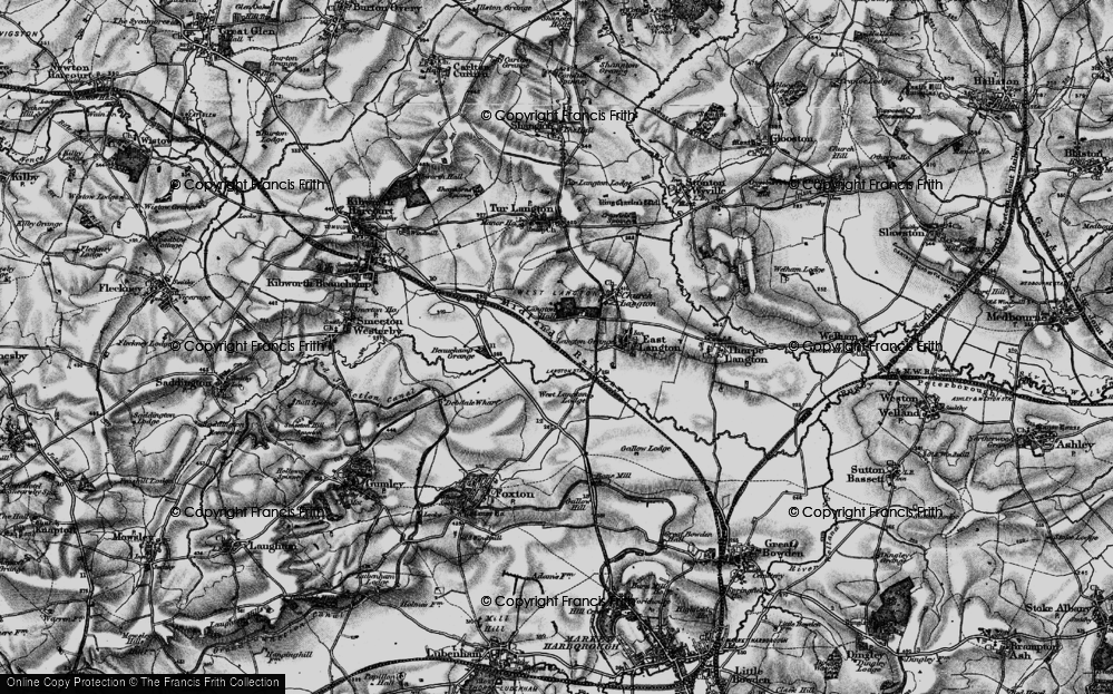 Old Map of West Langton, 1898 in 1898