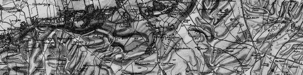 Old map of Lavington Down in 1898