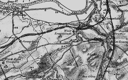 Old map of Willow Burn in 1897