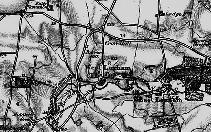 Old map of West Lexham in 1898