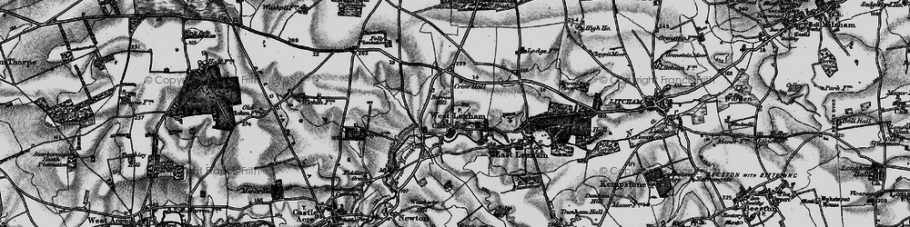Old map of West Lexham in 1898