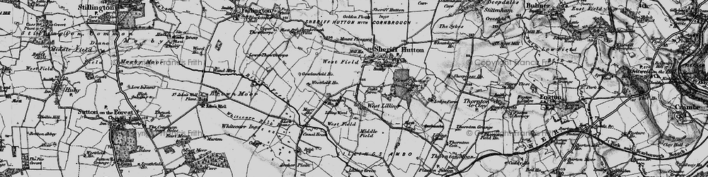 Old map of Lilling Green in 1898