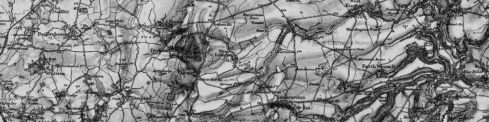 Old map of West Littleton in 1898