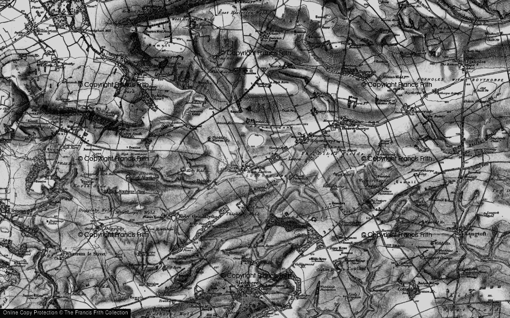 Old Map of West Lutton, 1898 in 1898