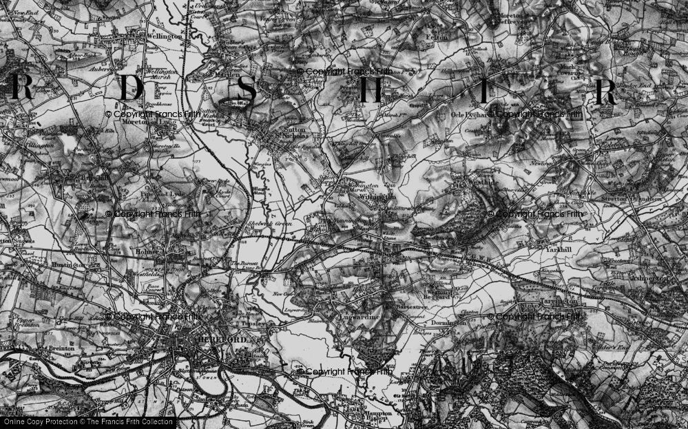 Old Map of West Lydiatt, 1898 in 1898