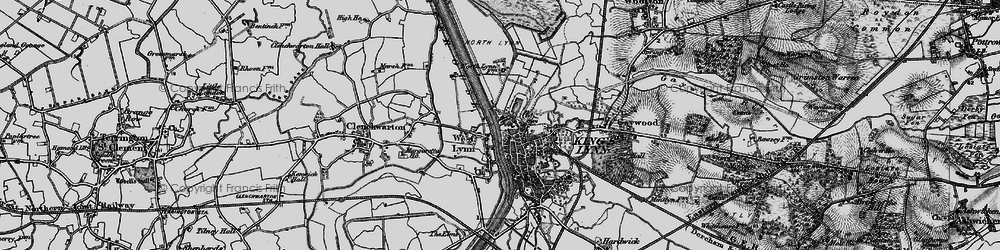 Old map of West Lynn in 1893