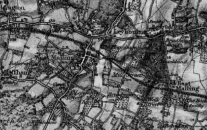 Old map of West Malling in 1895