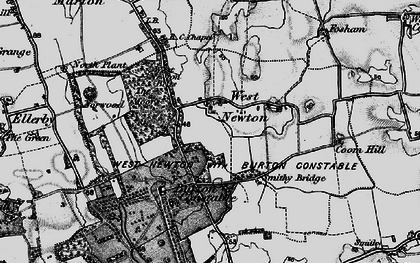 Old map of West Newton Belts in 1897