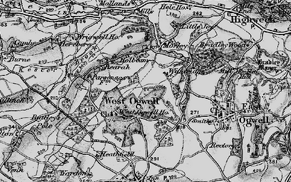 Old map of West Ogwell in 1898