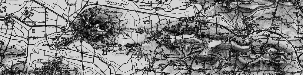 Old map of West Pennard in 1898