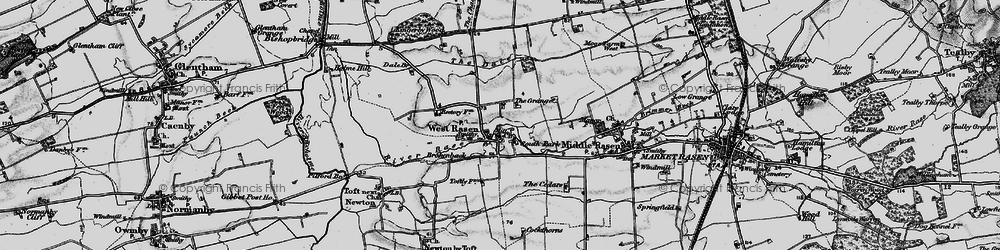 Old map of Brokenback in 1898