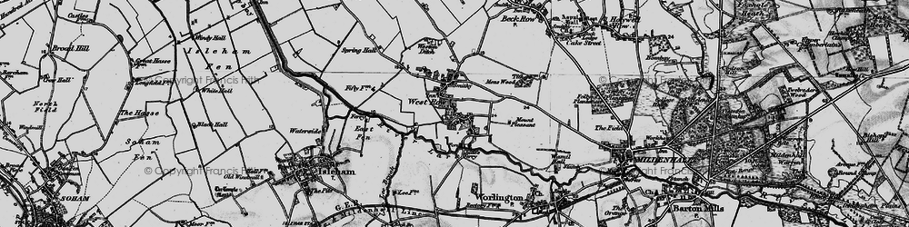Old map of West Row in 1898