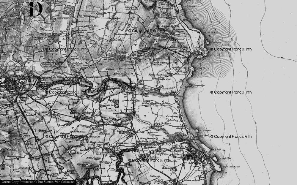Old Map of West Sleekburn, 1897 in 1897
