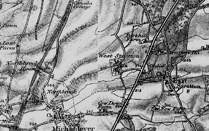 Old map of West Stratton in 1895