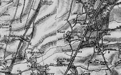 Old map of Micheldever Station in 1895