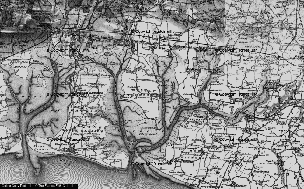 Old Map of West Thorney, 1895 in 1895