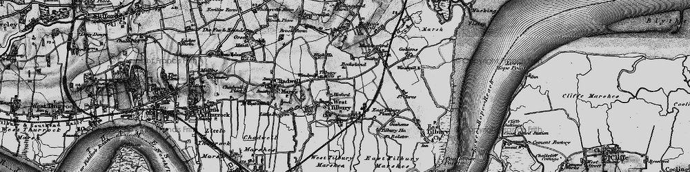Old map of West Tilbury in 1896