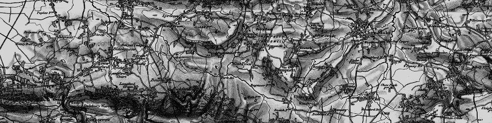 Old map of Blagdon Lake in 1898