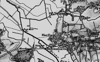 Old map of Butt Moor Br in 1898