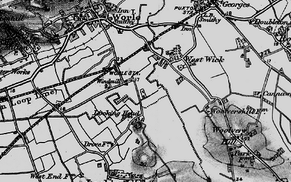 Old map of West Wick in 1898