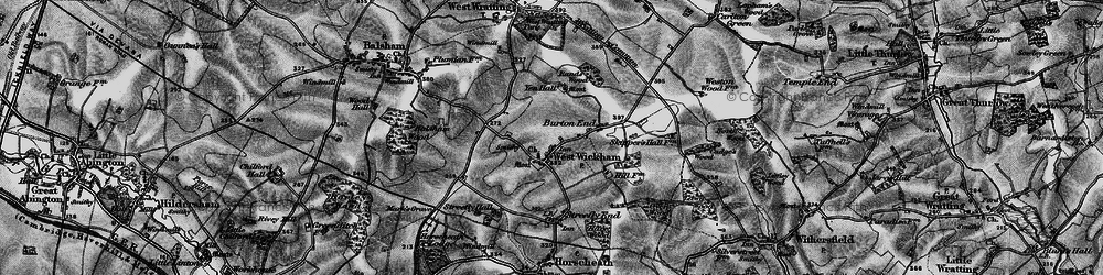 Old map of West Wickham in 1895