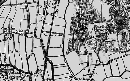 Old map of West Winch in 1893