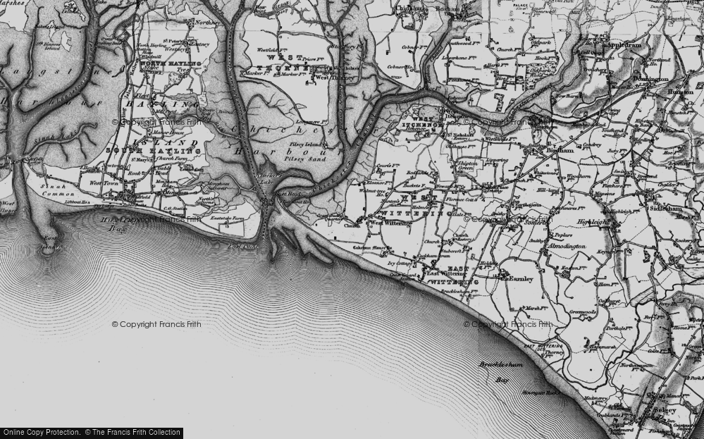 Old Map of West Wittering, 1895 in 1895