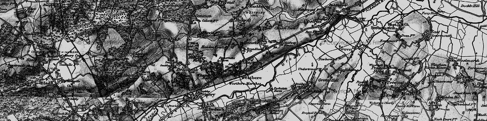 Old map of Westbere in 1895