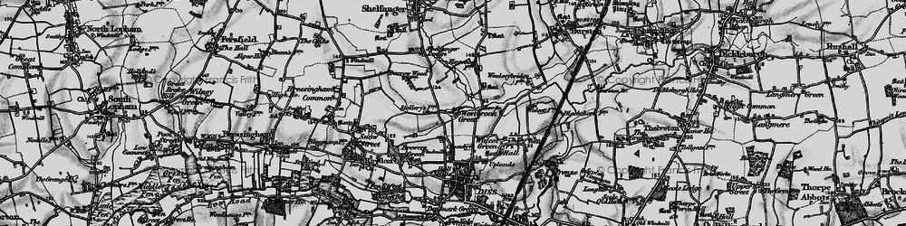 Old map of Westbrook Green in 1898
