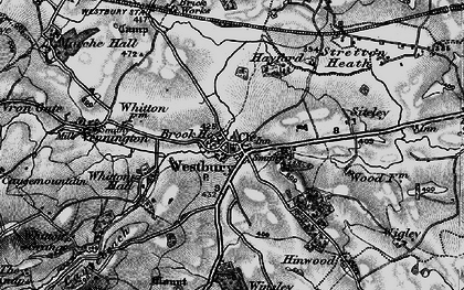 Old map of Westbury in 1899
