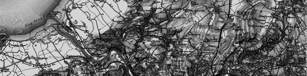 Old map of Westbury on Trym in 1898