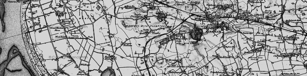 Old map of Westby in 1896