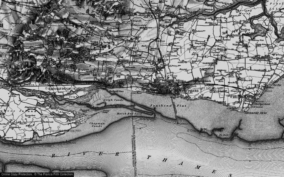 Old Map of Westcliff-on-Sea, 1896 in 1896