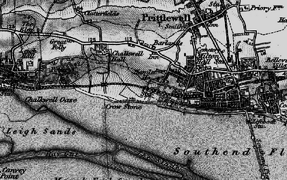 Old map of Westcliff-on-Sea in 1896