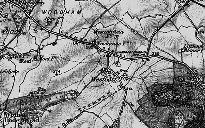 Old map of Westcott in 1896