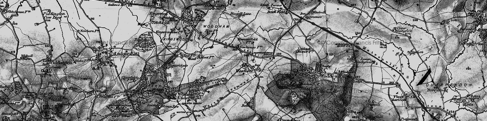 Old map of Westcott in 1896