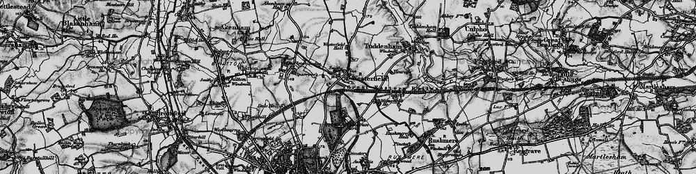 Old map of Westerfield in 1896