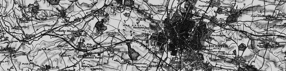 Old map of Braunstone Park in 1899