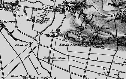 Old map of Westham in 1898