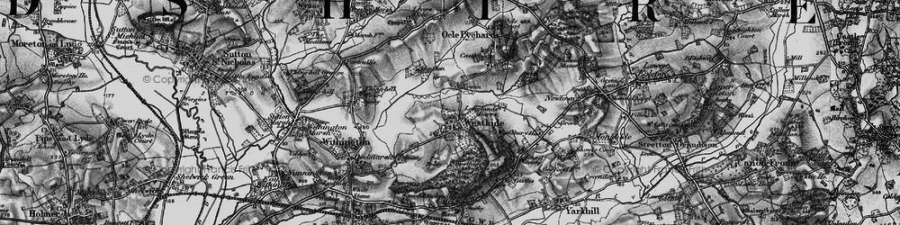Old map of Westhide Wood in 1898