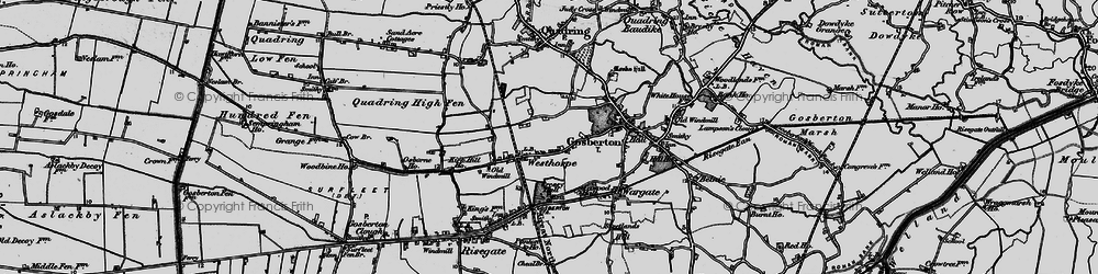 Old map of Westhorpe in 1898