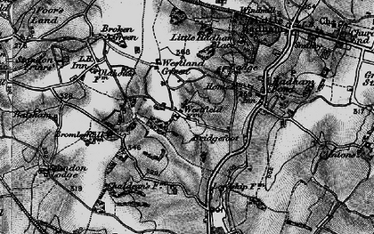 Old map of Westland Green in 1896