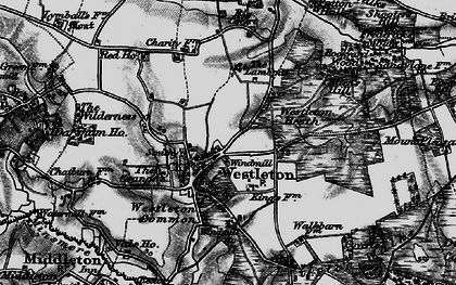 Old map of Westleton in 1898
