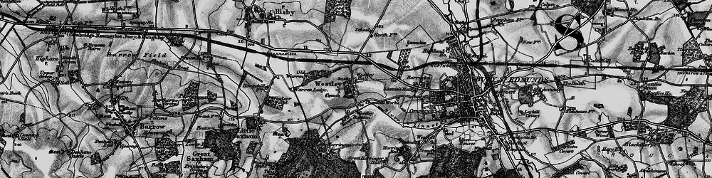 Old map of Westley in 1898