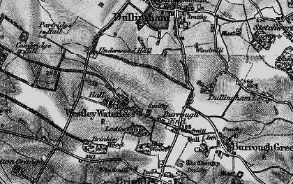 Old map of Westley Waterless in 1898