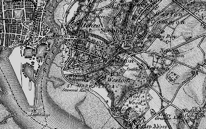 Old map of Weston in 1895