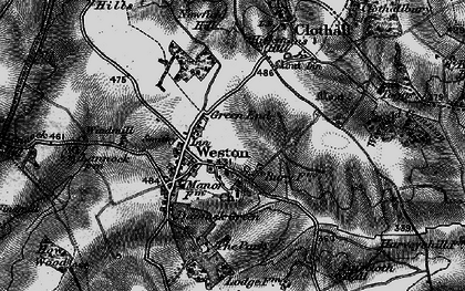 Old map of Weston in 1896